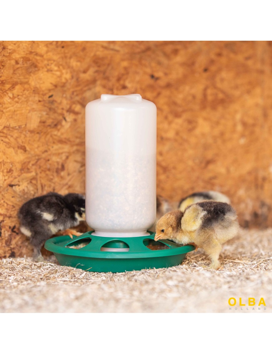 QishGO Mangeoire Et Abreuvoir Pour Poussins - Kit Idéal 160g/160ml Pour Petits Oiseaux Et Volaille