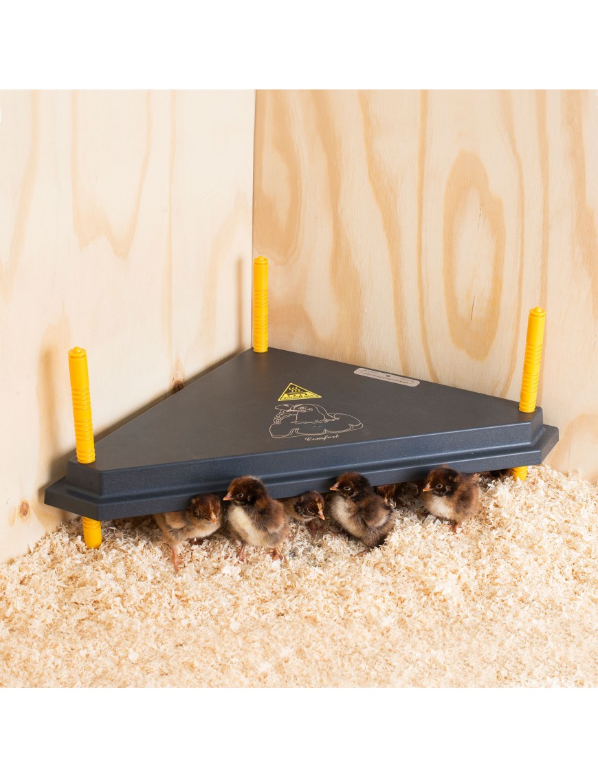 Placa Calefactora de Esquina para Pollitos 40 x 40 cm