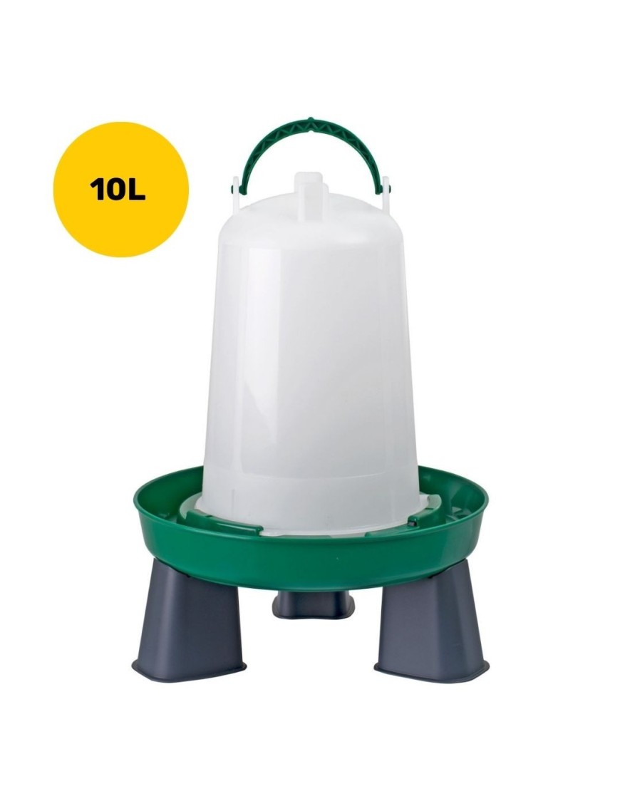 Bebedero para Gallinas y Aves 10L con Patas - Alta Calidad