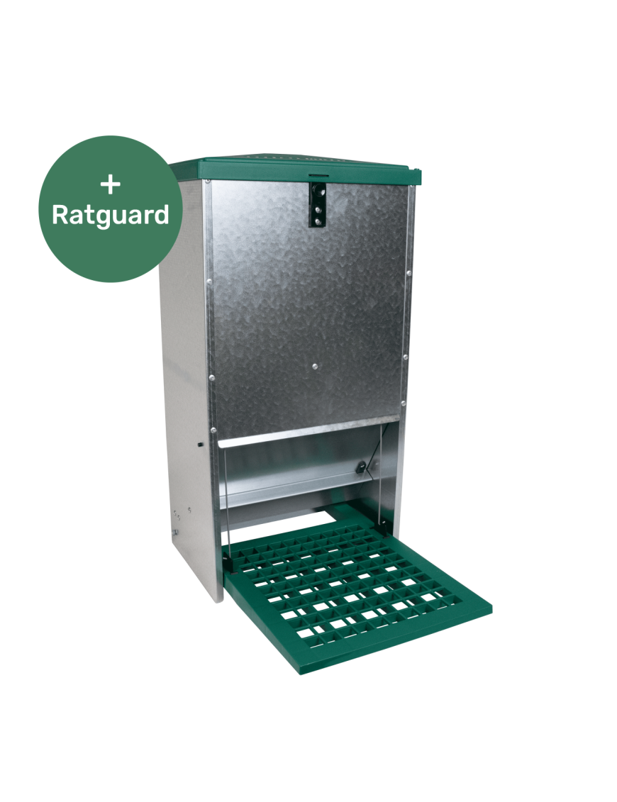 Comedero de Pedal Feedomatic 20 kg + Protección Antirratas