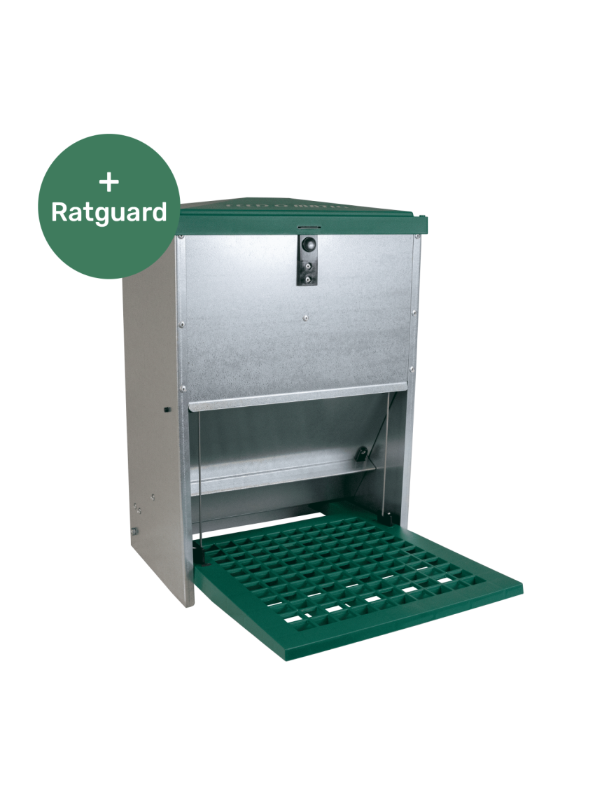 Comedero de Pedal Feedomatic 12 kg + Protección Anti Ratas