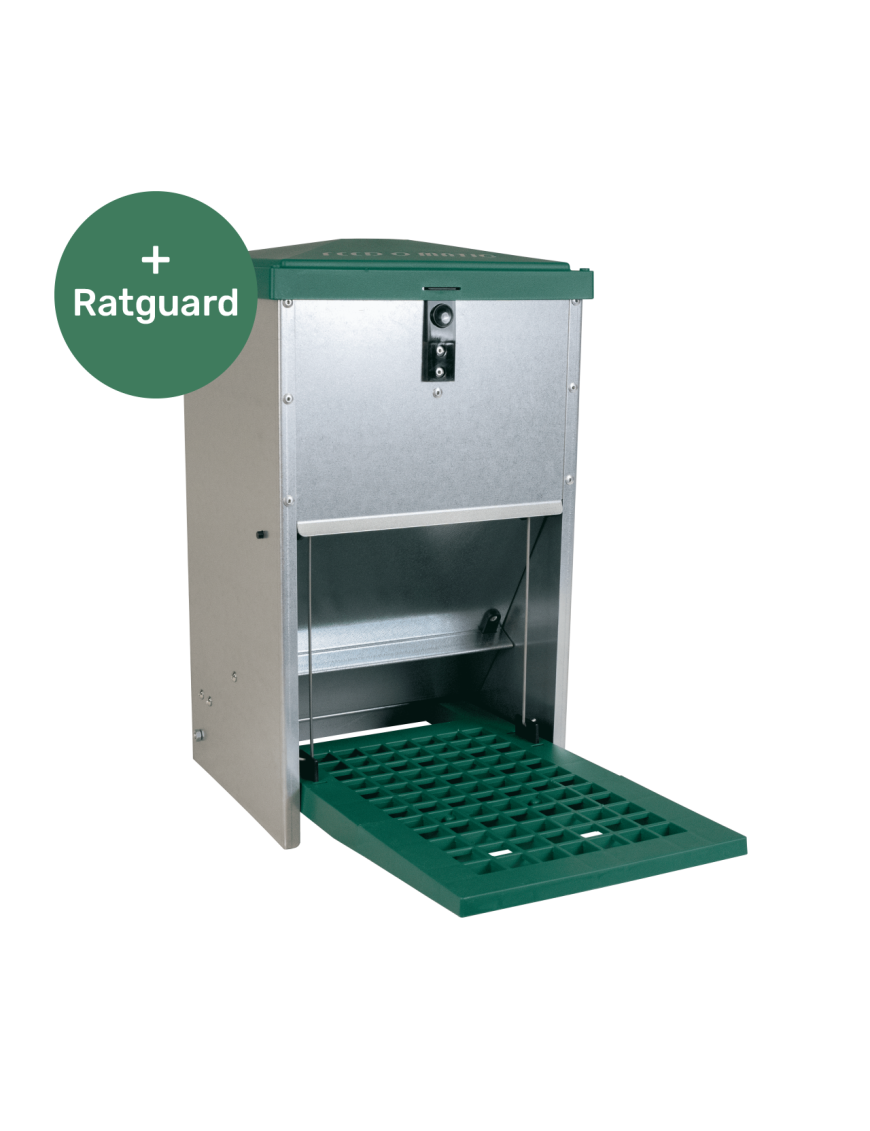 Comedero de Pedal Feedomatic 8 kg + Protección Antirratas