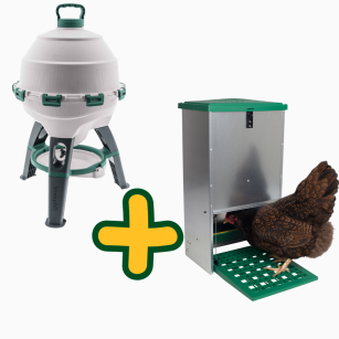 Bebedero Optimus + Comedero Antiplagas 20 kg