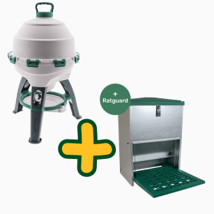 Bebedero Optimus + Comedero Antiplagas 12 Kg