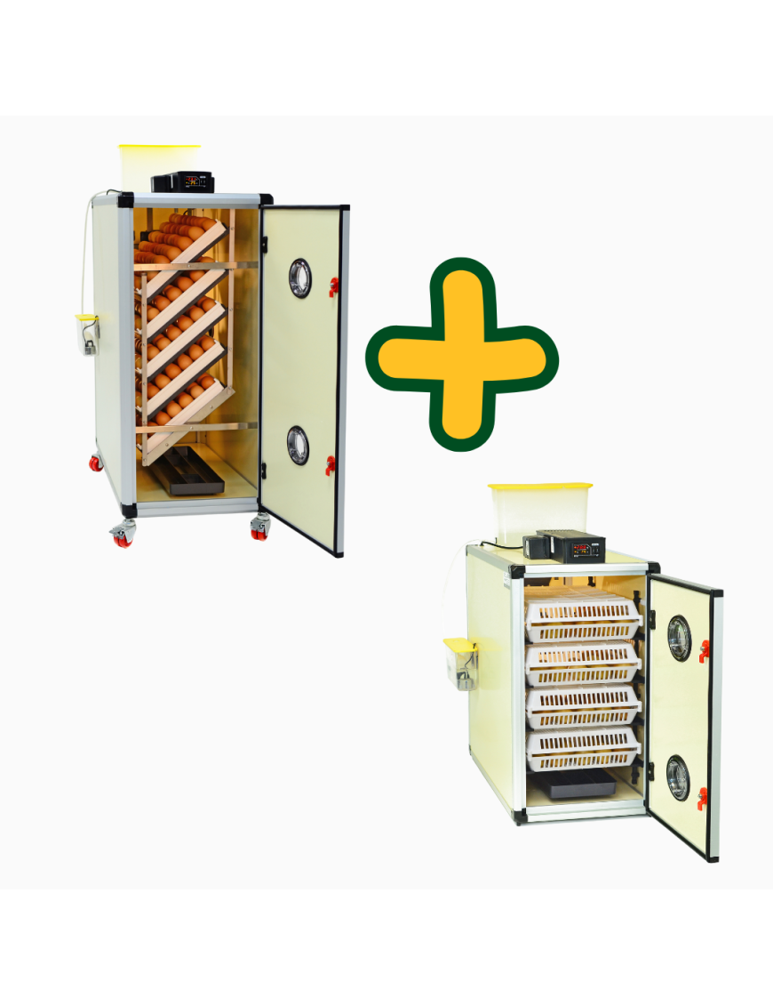 Kit 470 Huevos, Incubadora HB350S + Nacedora CT120H