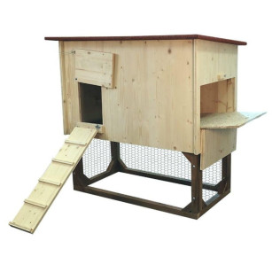 Poulailler Artisanal MISSALA (2-3 poules) Anti-Poux Rouges