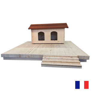 Nichoir Îlot Flottant Double pour Canards (2 Nids) | Protection Anti-Prédateur