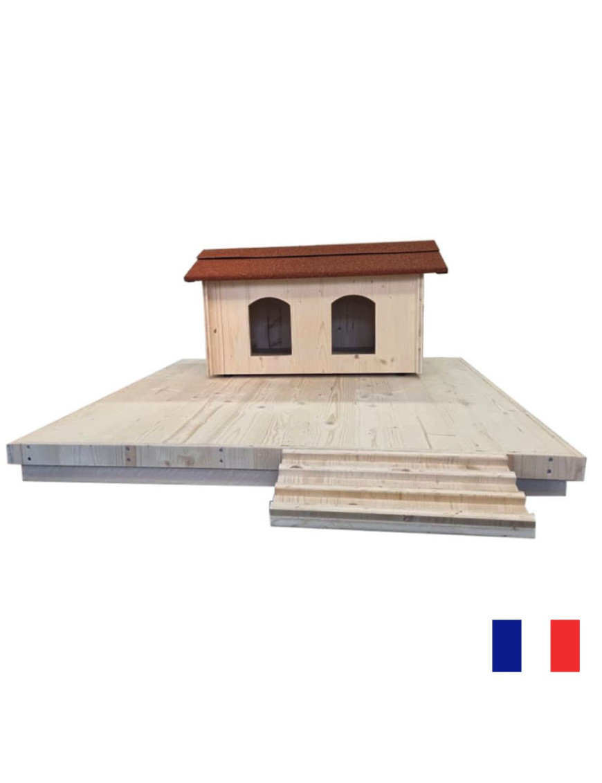 Nichoir Îlot Flottant Double pour Canards (2 Nids) | Protection Anti-Prédateur