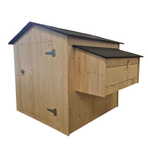 Grand Poulailler Anti-Poux Rouges (jusqu'à 15 Poules) | Fabrication Française