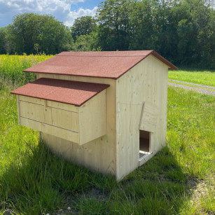 Grand Poulailler Anti-Poux Rouges (jusqu'à 12 Poules) | Fabrication Française
