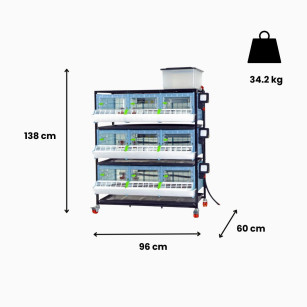 Poussinière 3 étages 25 cm - Eggceterra Élevage Expert