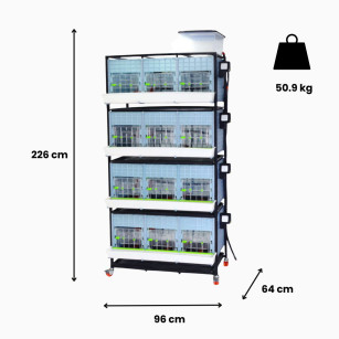 Poussinière 4 Étages 40cm | Élevage Eggceterra