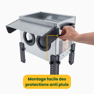 Mangeoire ROBUST® 12kg Acier Galvanisé | Anti-Gaspillage Pro