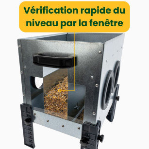 Mangeoire ROBUST® 12kg Acier Galvanisé | Anti-Gaspillage Pro