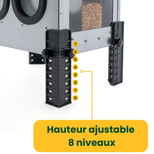 Mangeoire ROBUST® 16kg Haute | Anti-Gaspillage & Acier Galva