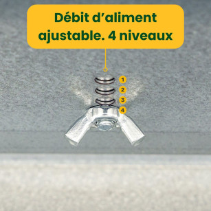 Mangeoire ROBUST® 16kg Haute | Anti-Gaspillage & Acier Galva