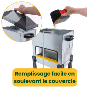 Mangeoire ROBUST® 12kg Ouverture Large | Canards & Oies