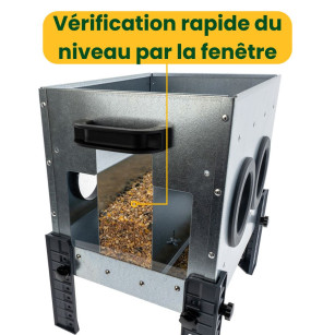 Comedero ROBUST® 18kg Bajo | Antidesperdicio y Acero Galvanizado