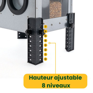 Comedero para gallinas y aves de corral ROBUST® feeder con orificios de alimentación 24 kg