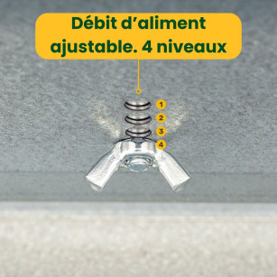 Mangeoire ROBUST® 12kg Acier Galvanisé | Anti-Gaspillage Pro