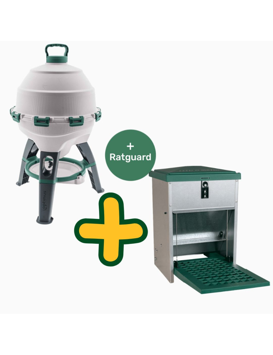 Kit Sérénité Poulailler | Abreuvoir Optimus 25L & Feedomatic 5kg