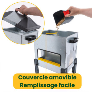Mangeoire ROBUST® 24kg Ouverture Large | Autonomie Maximale