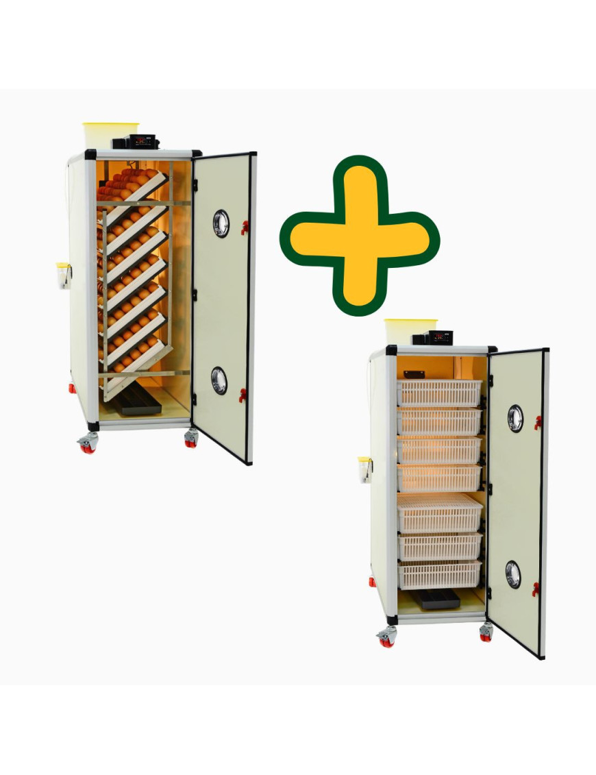 Kit couveuse automatique Cimuka HB500S et éclosoir Cimuka HB500H