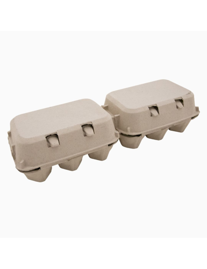 124 Cajas para Huevos 2x6 Divisibles | 12 o 6 Huevos | Gris Neutro