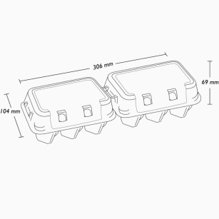 124 Cajas para Huevos 2x6 Divisibles | 12 o 6 Huevos | Gris Neutro