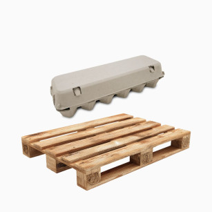 Palette 3968 Boîtes à Œufs 1x12 Grises | Prix Grossiste Pro