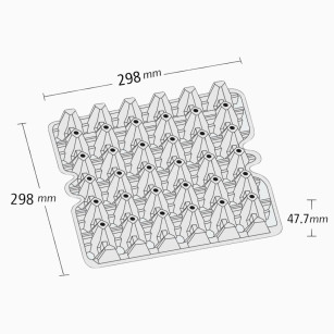 Bandejas para huevos de 30 huevos - Palé de 4480 unidades