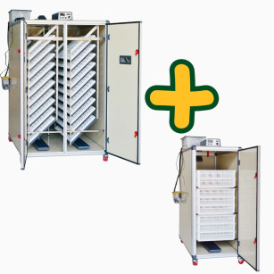 Kit incubadora automática profesional T3200S + Nacedora profesional T1280H