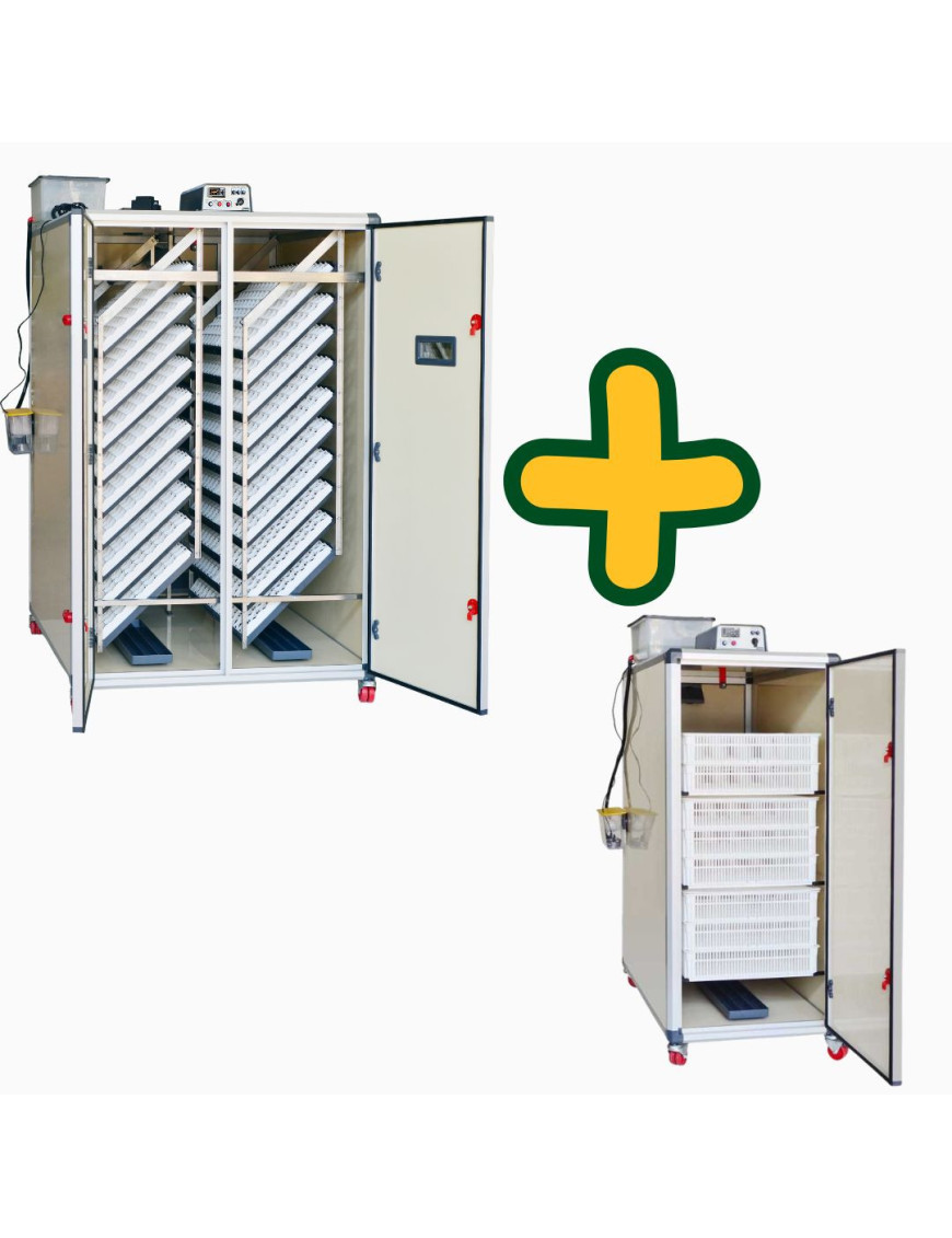Kit incubadora automática profesional T3200S + Nacedora profesional T1280H