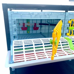 Jaula de Crecimiento 3 Niveles (H: 25 cm) - Cría Eficaz